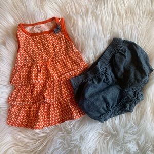 3 for $15🔴 Carter’s Tank & chambray shorts 9mo